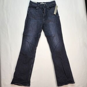 HUDSON Faye Ultra High-Rise Flare Jeans Dark Blue Denim Regular Fit Pockets